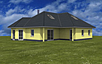 Winkelbungalow 117 53 mit Erker und ausbaufähigem oder ausgebautem Dachgeschoss Hausansicht 2